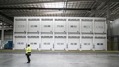 Inside the perishable cargo facility. Reem Mohammed / The National