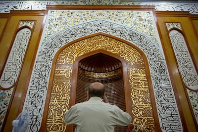 Verses from the Quran written in Thuluth script, a style of Islamic calligraphy, decorate the Musawi Grand Mosque in Iraq's southern city of Basra. All photos: AFP