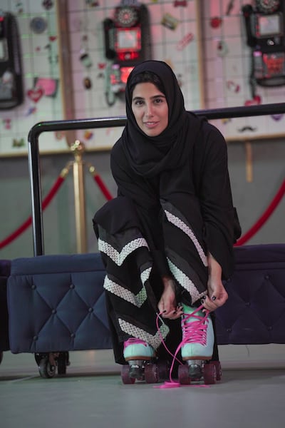 Mother-of-four Alia Al Banna launched the indoor roller-skating park, RollDXB, with her sister, Reem. Photo: RollDXB.