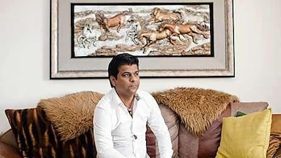 The Dubai-based Indian film producer Irfan Izhar at home. Production on his first feature film will start in September. It is due to be released next year.