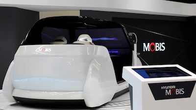 A Hyundai in-vehicle infotainment system is demonstrated. Seong Joon Cho / Bloomberg