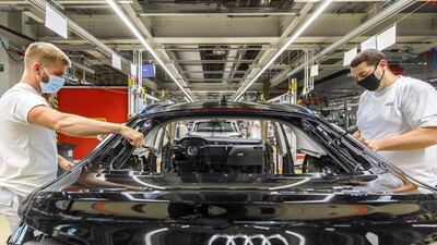 Audi is one of several leading carmakers to reduce vehicle production as a semiconductor shortage bites. Getty
