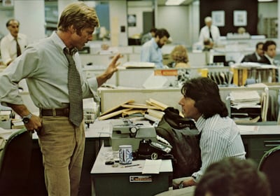 All the President's Men is considered one of the greatest films about journalism. Getty Images