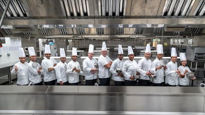 The catering team at Erth in Abu Dhabi, where up to 100,000 meals are prepared daily.