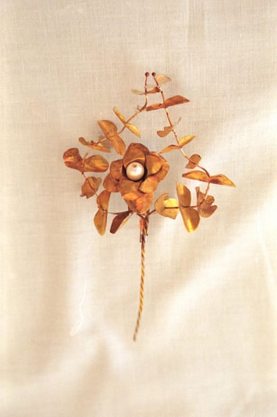 One of the limited-edition brooches by Krikor Jabotian, for Beit El Baraka. Courtesy Krikor Jabotian