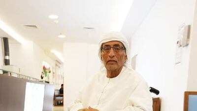 Bader Al Yafei lost a foot to diabetes, but his early visits to doctors helped save his other one. Pawan Singh / The National