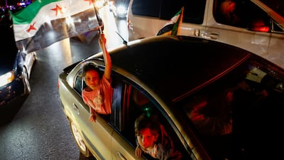 Celebrations in Damascus after US President Donald Trump said he would order the lifting of sanctions on Syria. Reuters