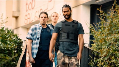 Damien Bonnard, Alexis Manenti and Djebril Zonga in a scene from 'Les Miserables'. The film has been nominated for Best International Feature Film at the 92nd Academy Awards. AP