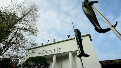 The entrance to Giardini, one of the venues of the Venice Biennale. AFP