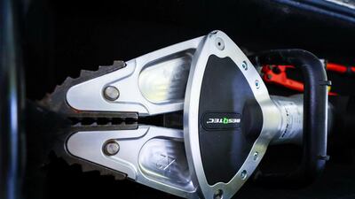 The 'jaws of life', which are used to cut through mangled vehicles to reach trapped occupants
