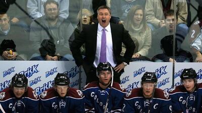 Patrick Roy and the Colorado Avalanche are have 55 points and 22 wins from 54 games played this year in the NHL. Doug Pensinger / Getty Images / AFP