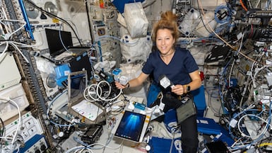 ESA astronaut Sophie Adenot has been carrying out experiments developed by the French space agency CNES for the Epsilon mission. Photo: ESA
