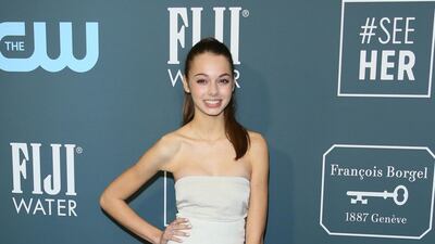 Isabella Justice Hartley arrives at the 25th annual Critics' Choice Awards on Sunday, January 12, 2020. AFP