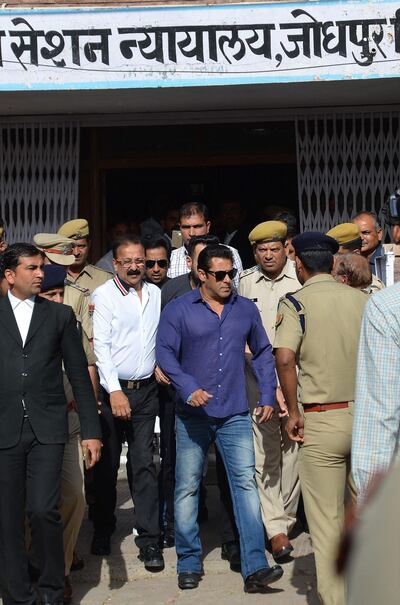 The Bollywood star managed to avoid the spotlight when he returned to court. AFP