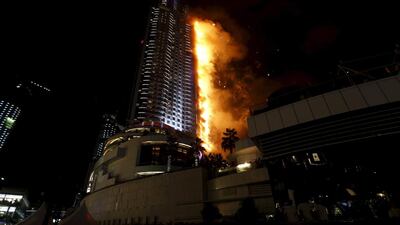 The fire at The Address Hotel in Dubai prompted tighter legislation. Ahmed Jadallah / Reuters