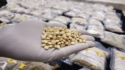 Iraq worked in co-operation with Syrian authorities to set up the raid in which 200,000 Captagon pills were confiscated. Photo: @INIS_IQ / X