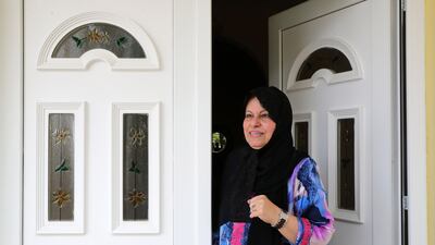 Dr Nora Al Midfa, the UAE's first woman Emirati school principal at her villa in Sharjah. Pawan Singh / The National