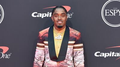 NFL player William Jackson III, of the Cincinnati Bengals, arrives at the Espy Awards on Wednesday, July 10, 2019, at the Microsoft Theatre in Los Angeles. AP