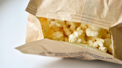 Microwave popcorn bags also contain PFAs. Adobe