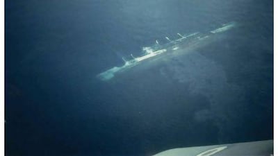 The MV Dara, after it sank while being towed to Duabi. Courtesy Royal Air Force