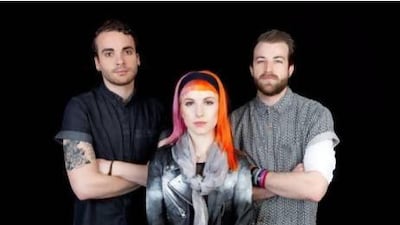 From left, Taylor York, Hayley Williams and Jeremy Davis of Paramore. Amy Sussman / Invision / AP Photo