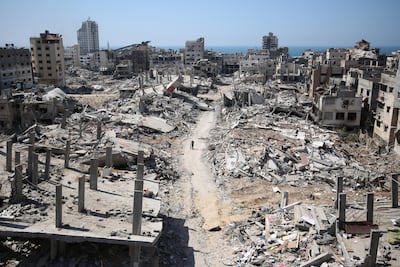 Devastation around Gaza's Al Shifa hospital. AFP