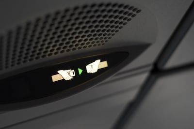 Passengers should securely fasten their seat belt, a safety measure growing in importance as turbulence intensifies due to climate change, researchers say. Getty