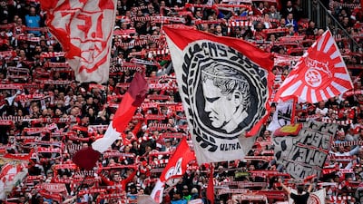 Cologne fans at Sunday's game. AFP