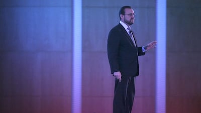 Rowan Gibson, one of the world's foremost thought leaders on business innovation, gives his keynote address during the opening session. Lee Hoagland / The National
