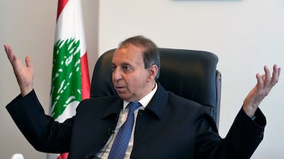 Issam Charafeddine, Lebanon's caretaker Minister of the Displaced. AP