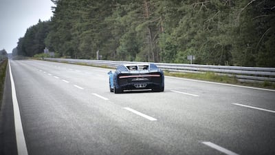 Its top speed of about 20kph is rather more modest than the production Chiron's 420kph. Bugatti Automobiles SAS