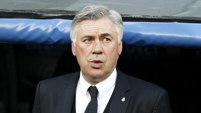 Carlo Ancelotti shown during a Champions League match while managing Real Madrid last year. Sergio Perez / Reuters / April 23, 2014