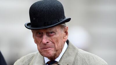 Prince Philip makes his final individual public engagement as he attends a parade to mark the finale of the 1664 Global Challenge, on the Buckingham Palace Forecourt in 2017. Hannah McKay - WPA Pool/Getty Images