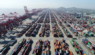The Yangshan container port in Shanghai. Donald Trump's latest tariff hikes on Chinese goods took effect Friday, May 10, 2019. AP Phoot