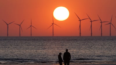 Labour is planning to more than double offshore wind developments on Britain's seabed as part of its flagship energy policy. Getty Images