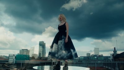 A sky-inspired look from the spring/summer 2022 collection. Photo: Alexander McQueen