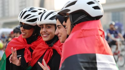 The Dubai Fitness Challenge's annual Dubai Ride took place on Sunday morning. All Photos: Chris Whiteoak / The National