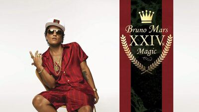 24K Magic, the latest release by Bruno Mars. Mars. AP