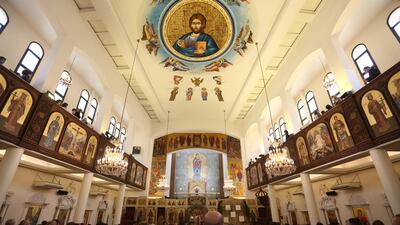 Mass at the Lady of Damascus church. Palm Sunday is a Christian celebration that falls on the Sunday before Easter. EPA