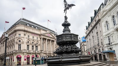 A general view of the deserted Piccadilly Circus during the coronavirus lockdown on March 30, 2020 in London, England. Getty Images