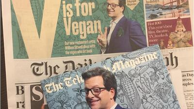 William Sitwell, the editor who resigned for his anti-vegan comments, has joined the 'Telegraph' as a restaurant critic. Instagram