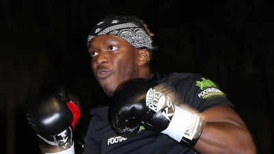KSI works out at Venice Beach ahead of KSI vs. Logan Paul on November 5, 2019 in Venice, California. Getty Images