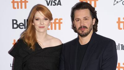 Krysty Wilson-Cairns and Edgar Wright arrive for the premiere of 'Last Night in Soho' during Tiff. AFP