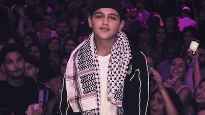Gaza rapper MC Abdul, 15, moved to the US to pursue a career in music. Photo: @mca.rap / Instagram