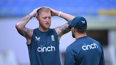 England captain Ben Stokes and coach Brendon McCullum during practice ahead of the second Test against India in Visakhapatnam. Getty Images