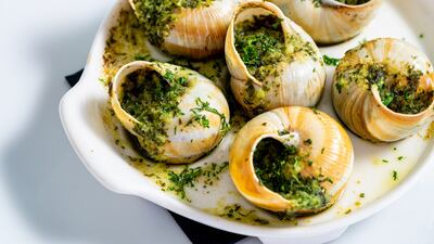 Escargots de Bourgogne a l'ail from Fouquet's.