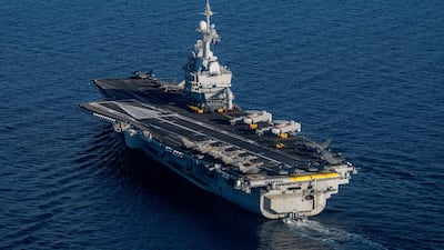 French aircraft carrier Charles de Gaulle operated in the region for about two months amid the Iran war. AFP