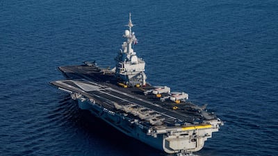 French aircraft carrier Charles de Gaulle operated in the region for about two months amid the Iran war. AFP