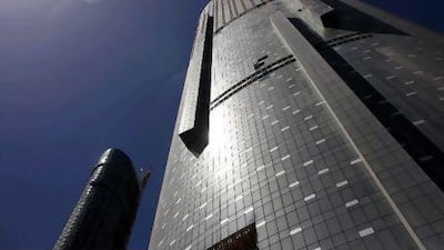 The Sun and Sky towers on Reem Island were originally scheduled for completion in November 2009.