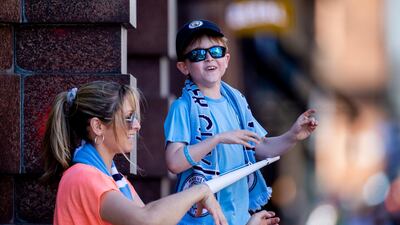 Manchester City's fans react during the Champions Parade, Manchester, Britain. EPA